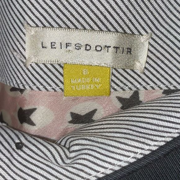 ANTHROPOLOGIE LEIFSDOTTIR Black Cotton Blend Straight Leg Pants 8 - Picture 10 of 10